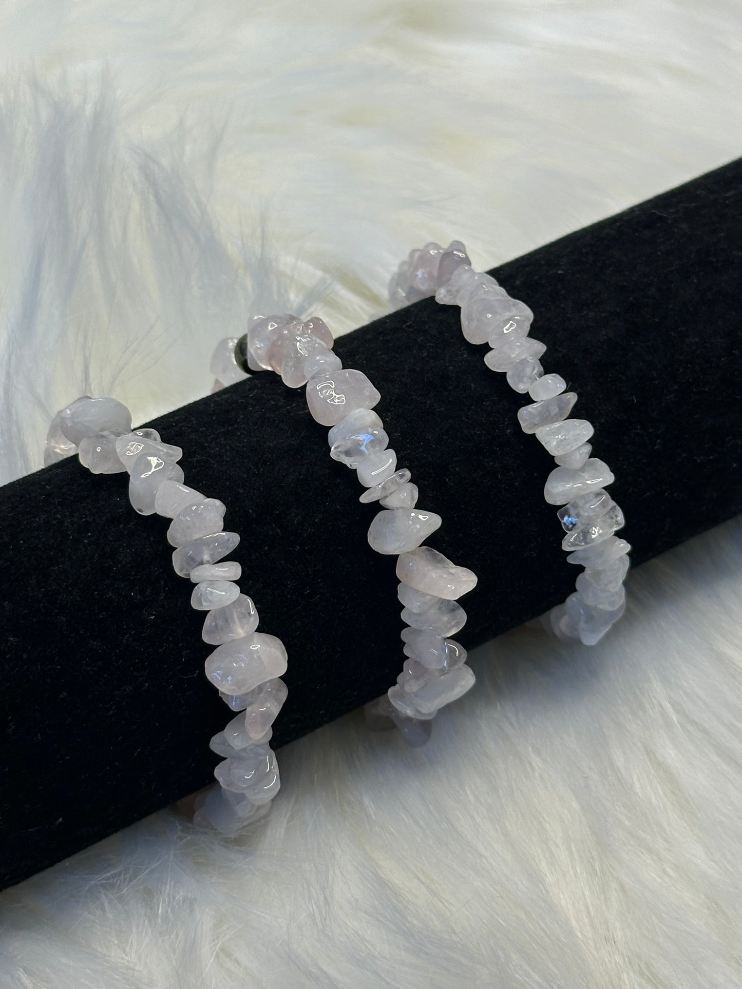 Rose Quartz Chip Bracelet