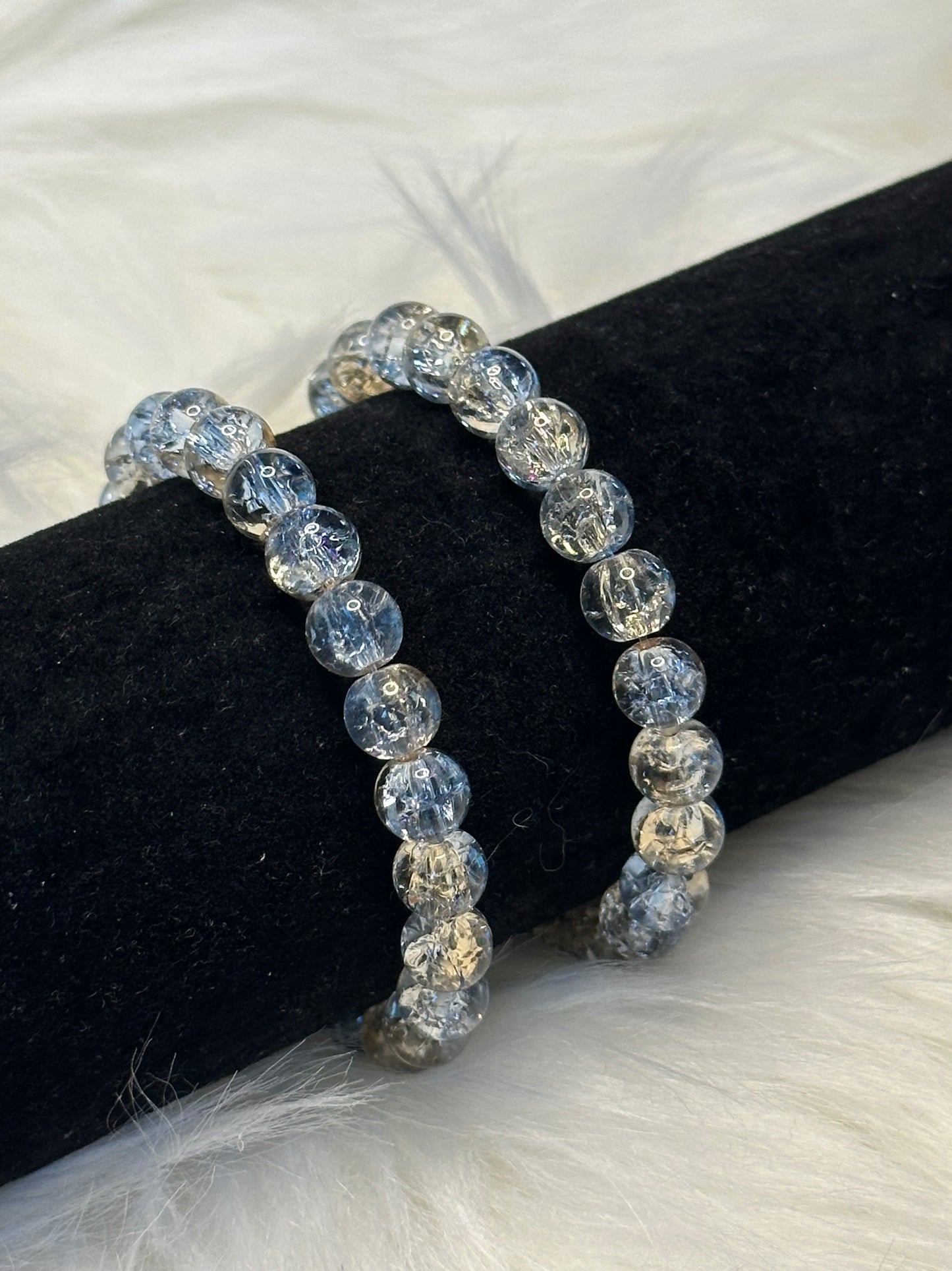 Icicle Crackle Glass Bracelet