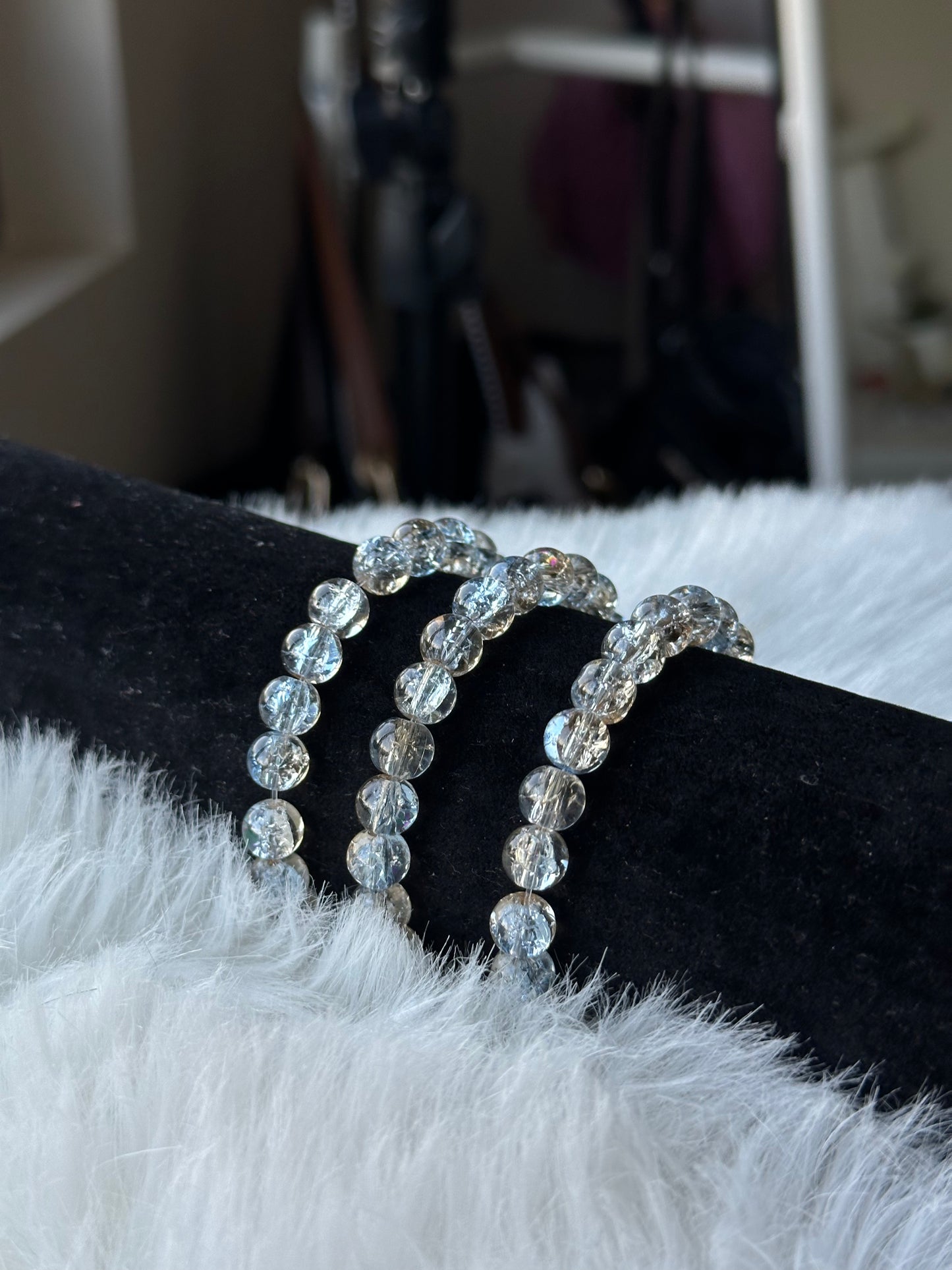 Icicle Crackle Glass Bracelet