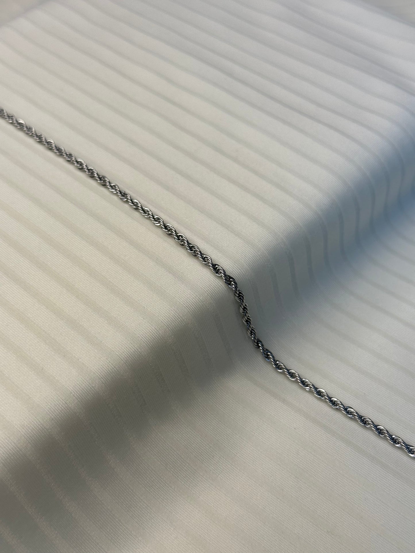 SILVER UNISEX ROPE CHAIN