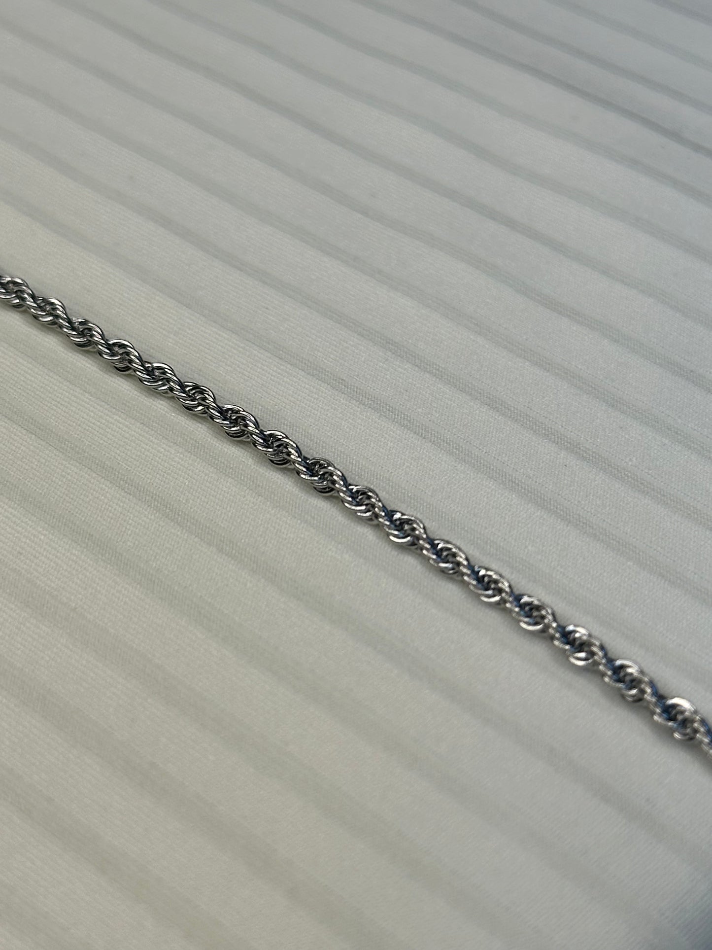SILVER UNISEX ROPE CHAIN