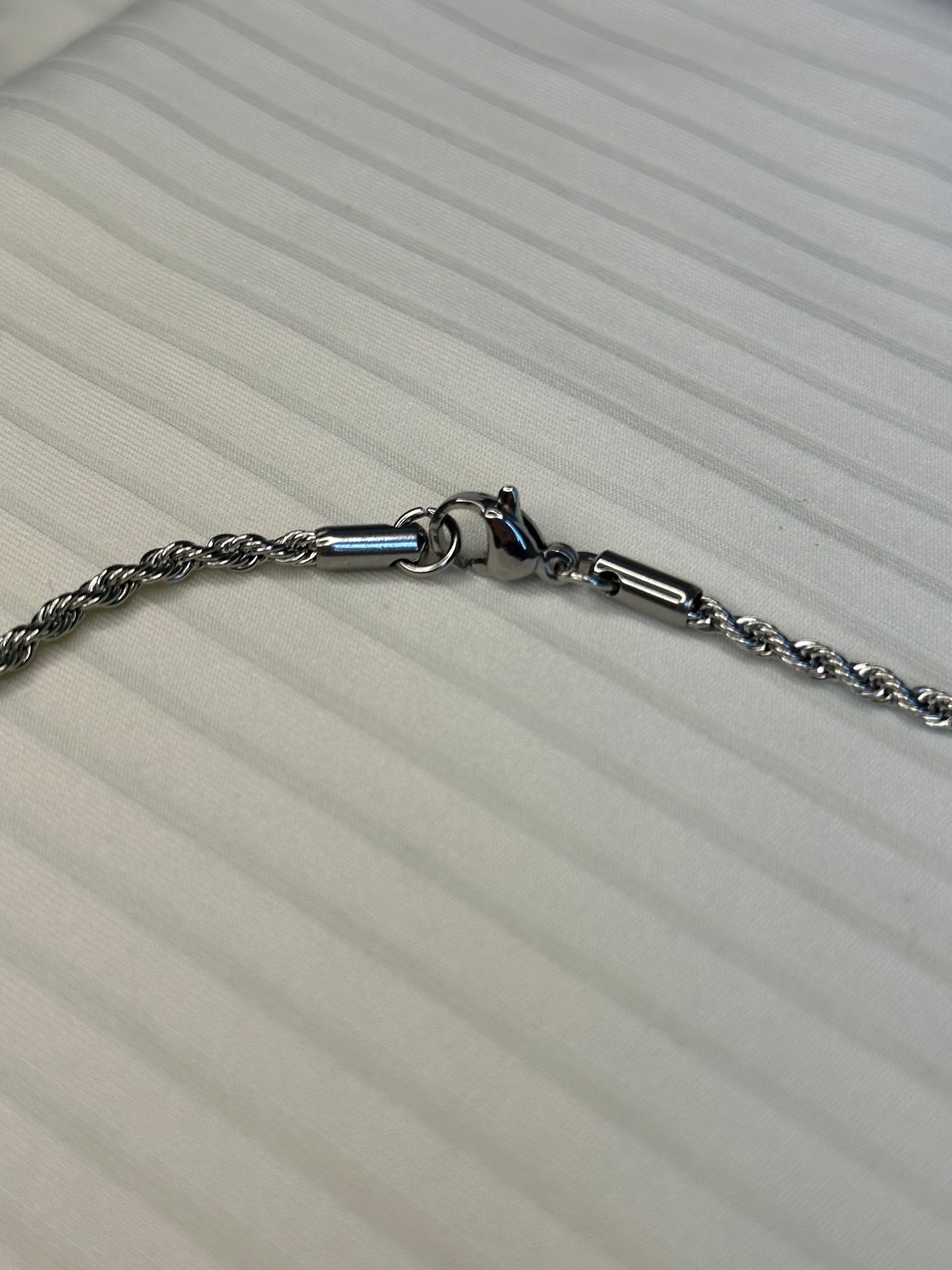 SILVER UNISEX ROPE CHAIN