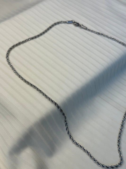 SILVER UNISEX ROPE CHAIN